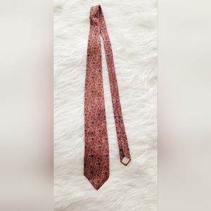 Saks Fifth Avenue Tie Silk Paisley Brown Red Mens